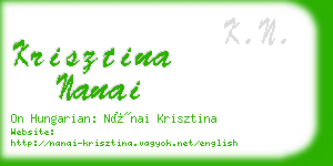 krisztina nanai business card